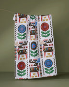 GEOMETRY TEA TOWEL - FOLK DEER