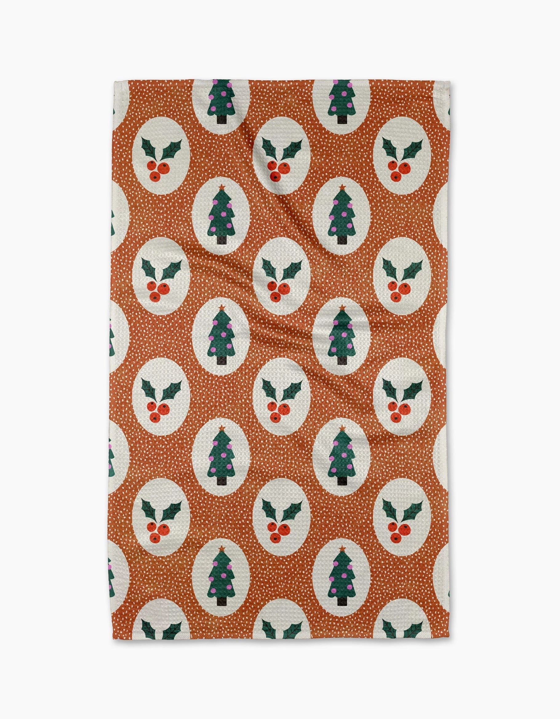GEOMETRY TEA TOWEL - VINTAGE HOLLY