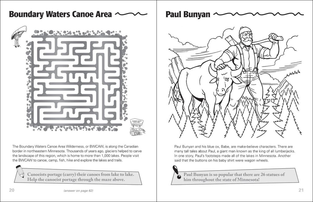 MINNESOTA KIDS ACTIVITY BOOK