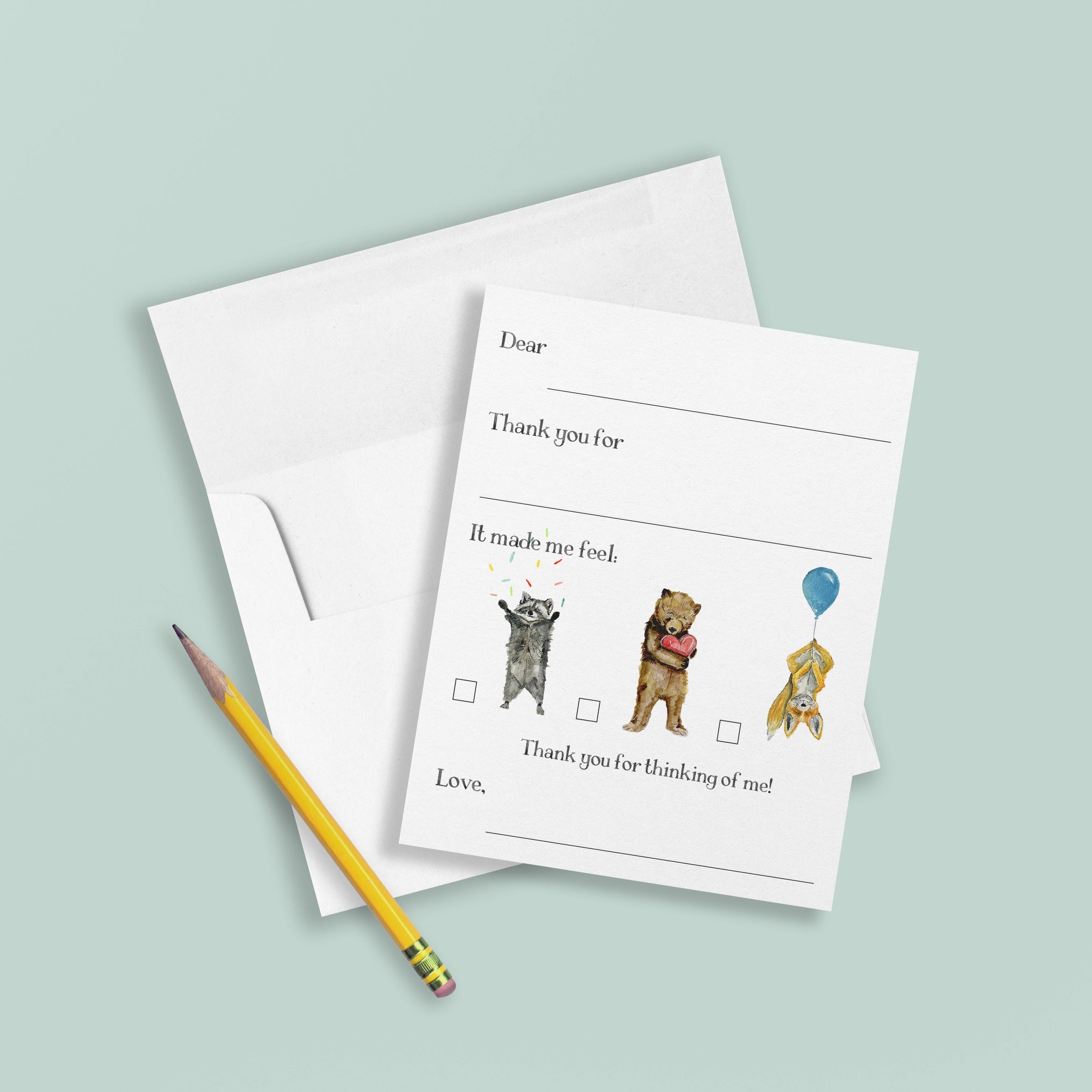 KIDS WOODLAND THEMED THANK YOUS