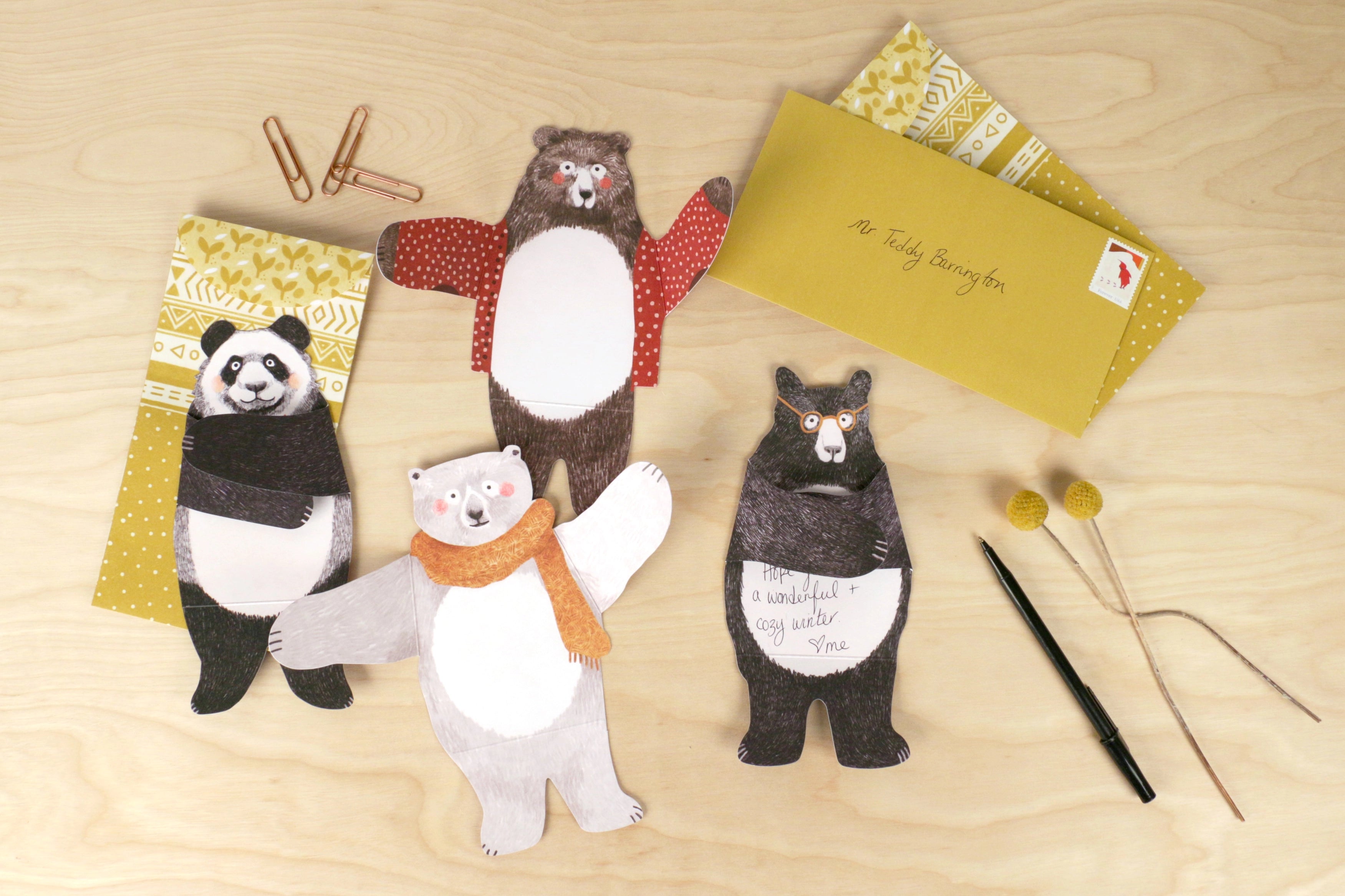 BEAR HUGS NOTECARDS