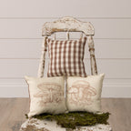 MINI MUSHROOM + GINGHAM PILLOW