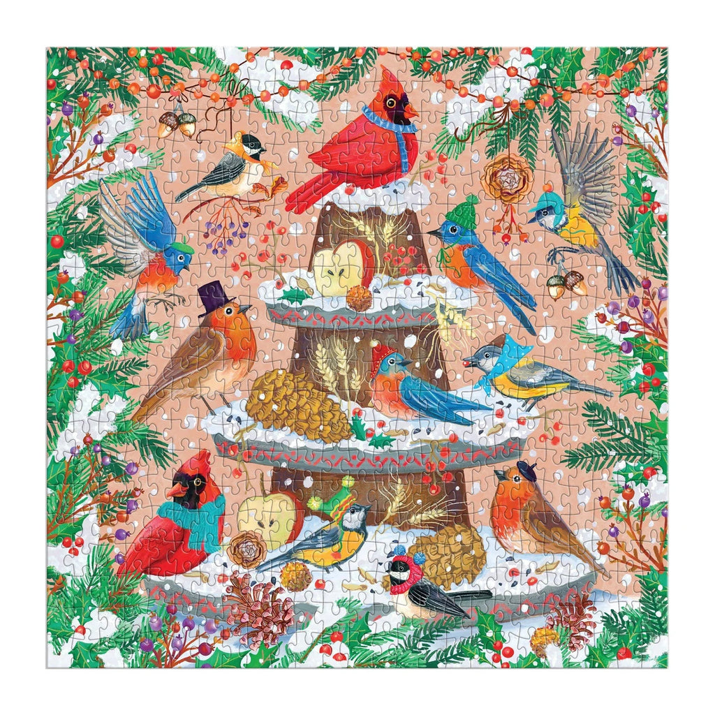 FESTIVE FEATHERS 500 PC. FOIL PUZZLE