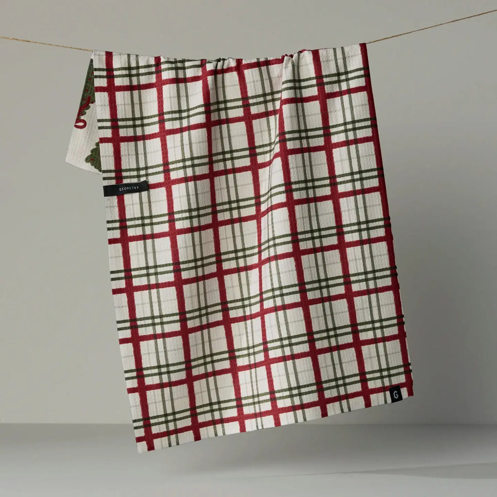 GEOMETRY LUXE KITCHEN TOWEL - RIBBON PINES