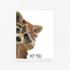 HEY YOU RACCOON CARD