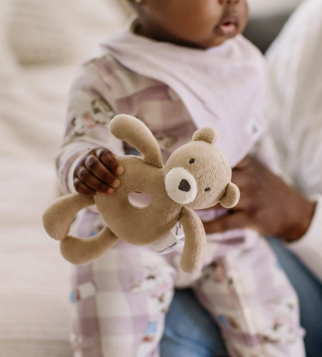 BEAR PLUSH BABY RATTLE