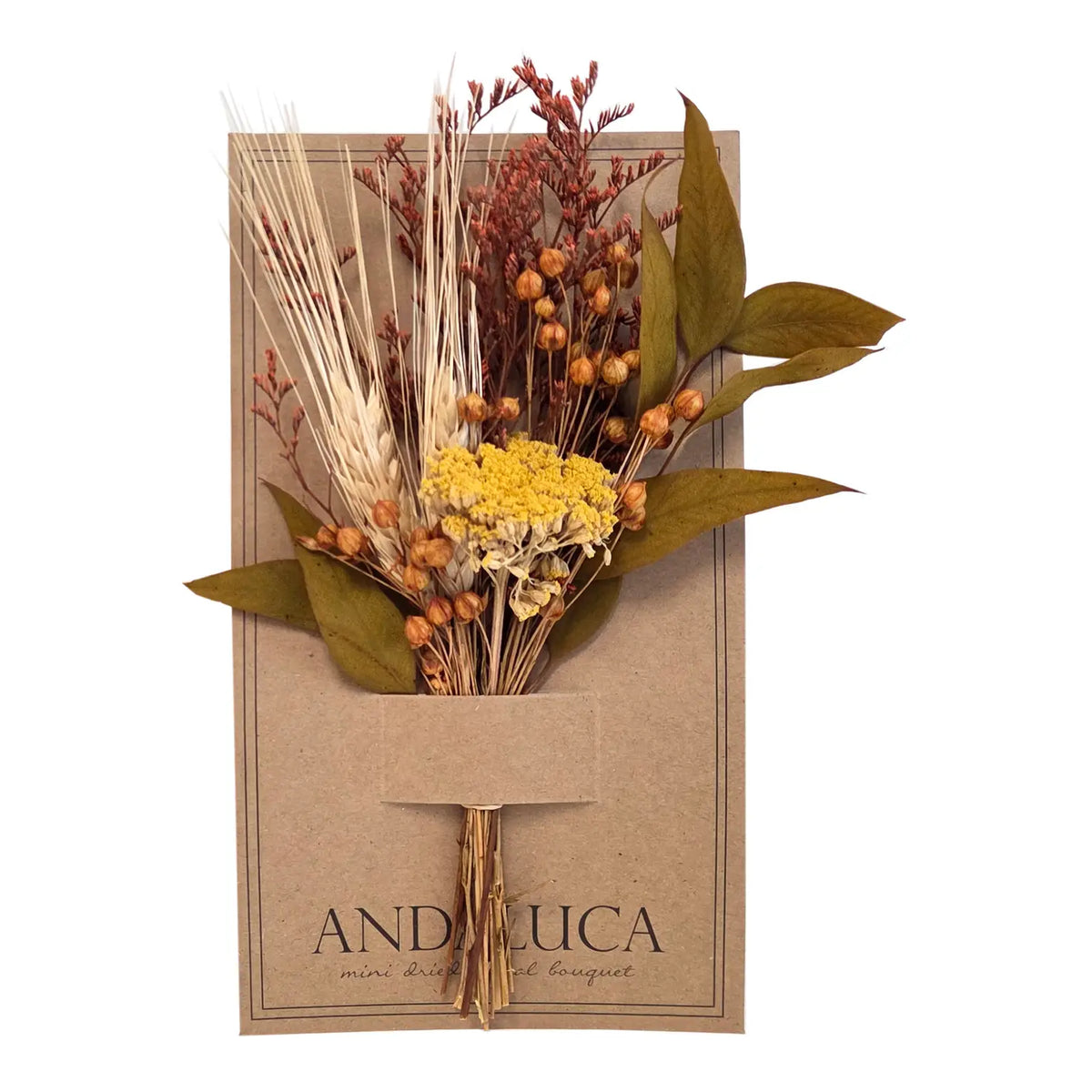 YARROW & AUTUMN FOLIAGE MINI BOUQUET