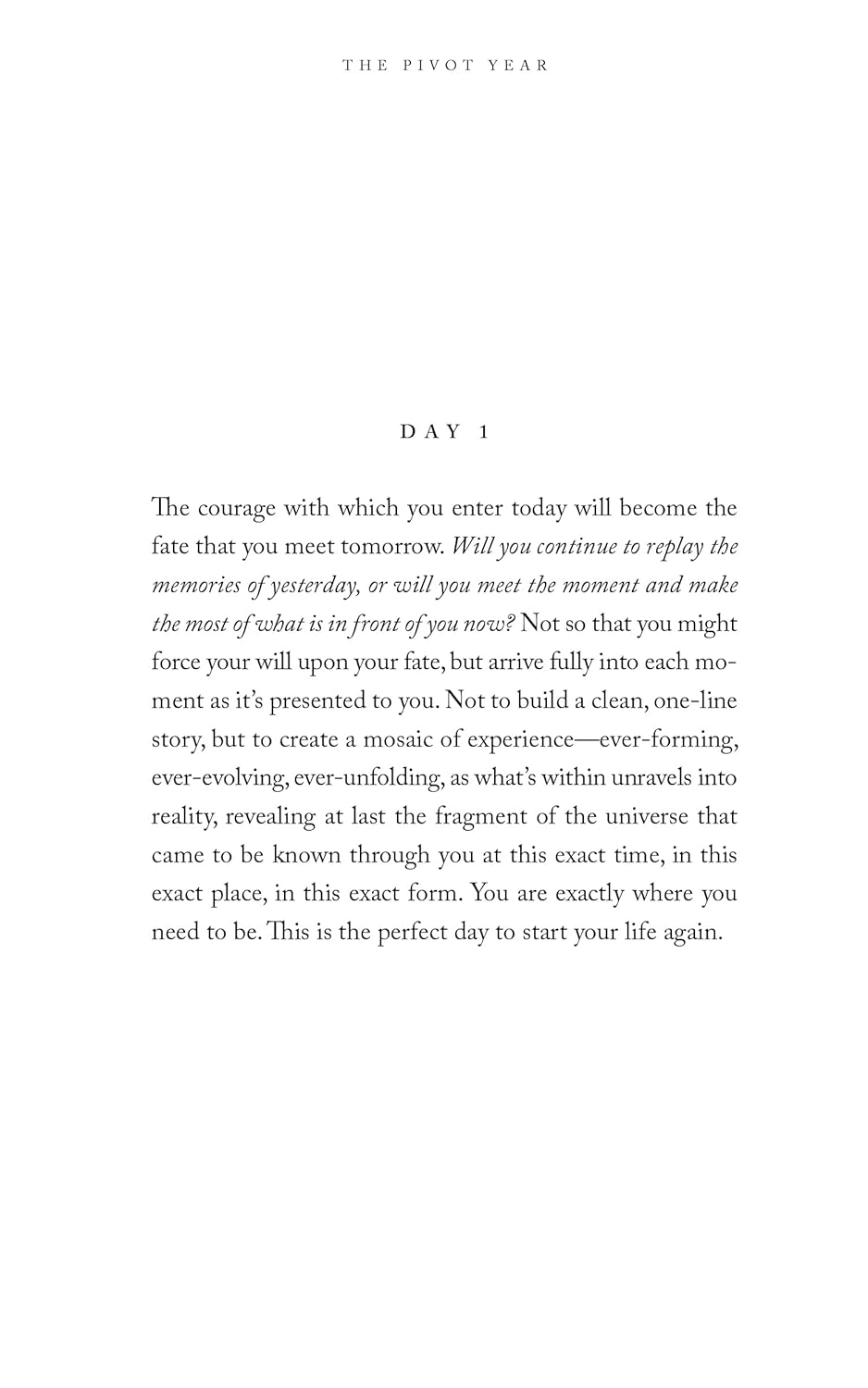 THE PIVOT YEAR