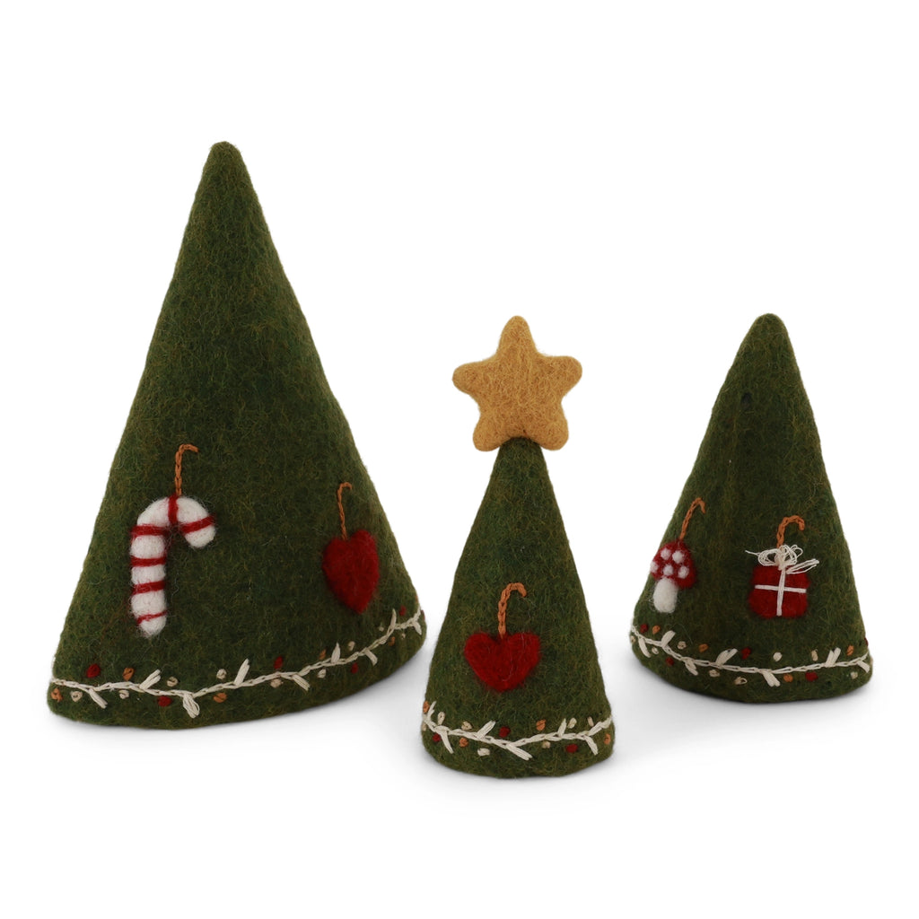 WOOL CHRISTMAS TREE - 3 IN ONE