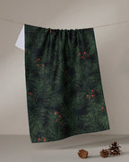 GEOMETRY TEA TOWEL - EVERGREEN PINE