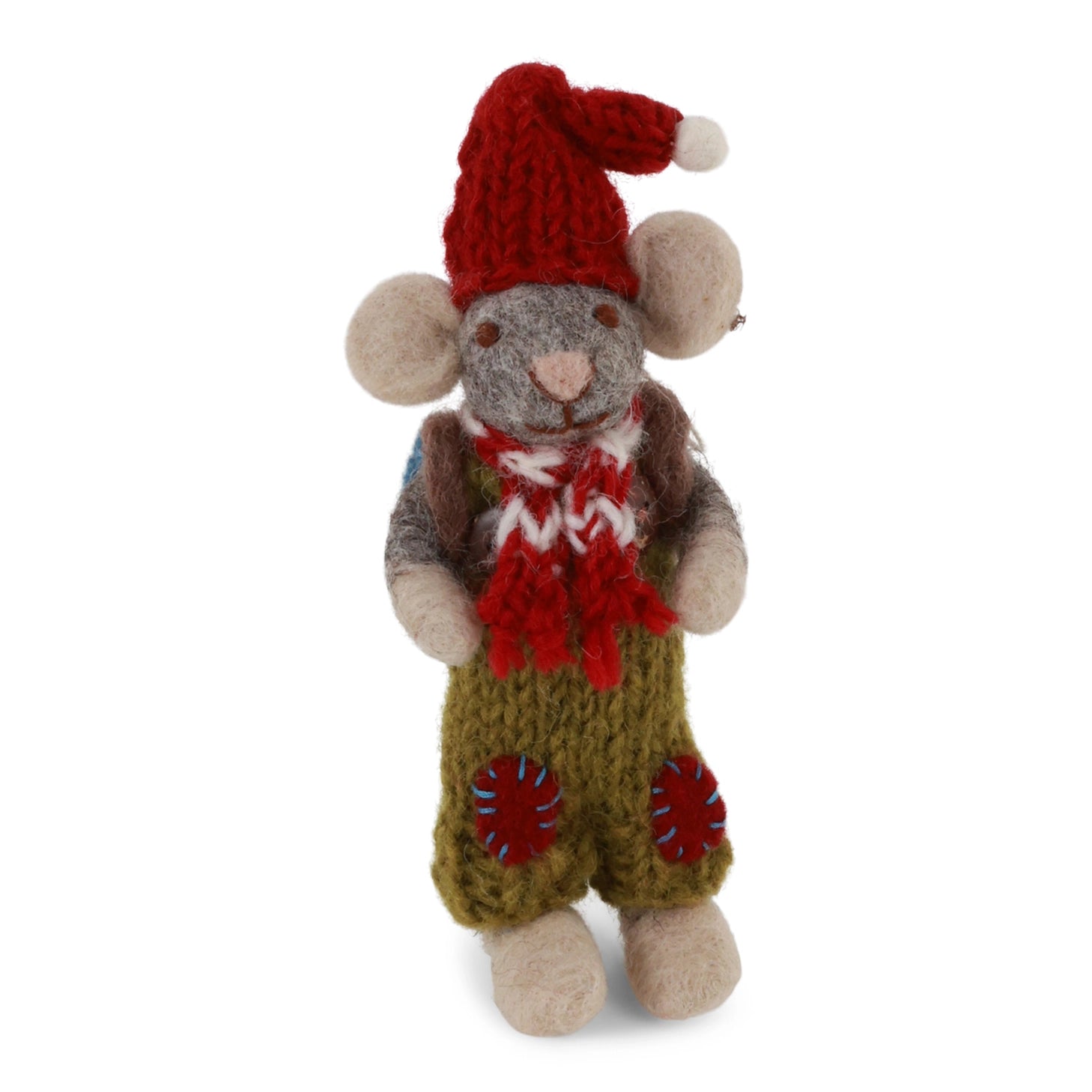 SMALL MOUSE WOOL GREEN PANTS