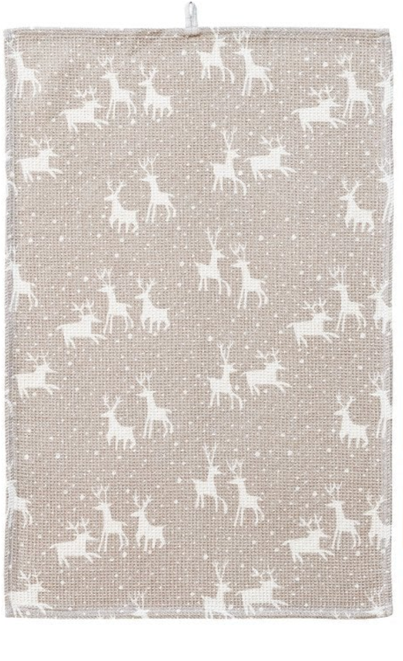 PRINTED WAFFLE TEA TOWEL