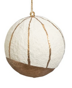 GOLD HAND-PAINTED PAPER MACHE ORNAMENT