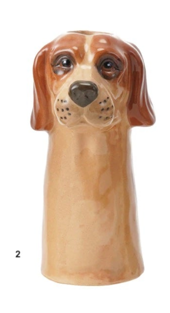 LOVE DOGS STONEWARE VASE