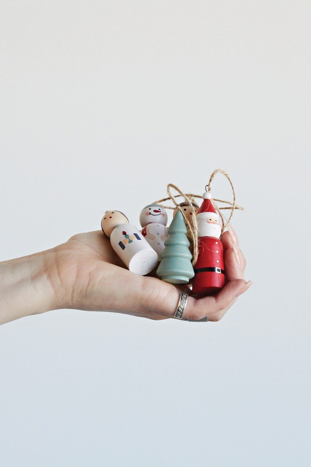 PINE WOOD ORNAMENT BOX SET