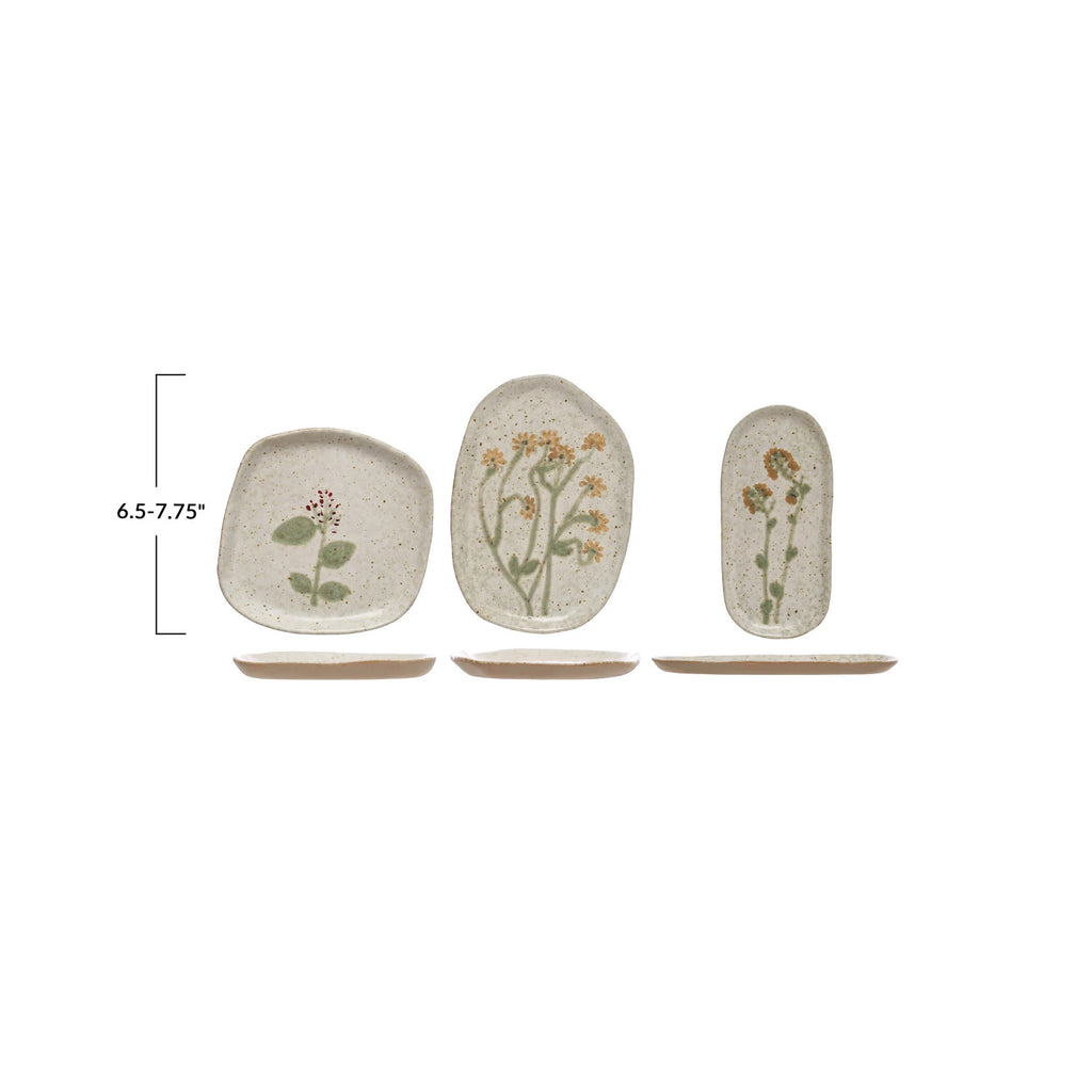 HAND-PAINTED STONEWARE PLATES
