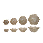 STONEWARE FLOWER SHAPED BOWLS