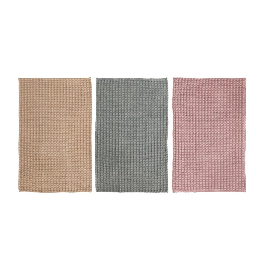 STONEWASHED COTTON TEA TOWELS
