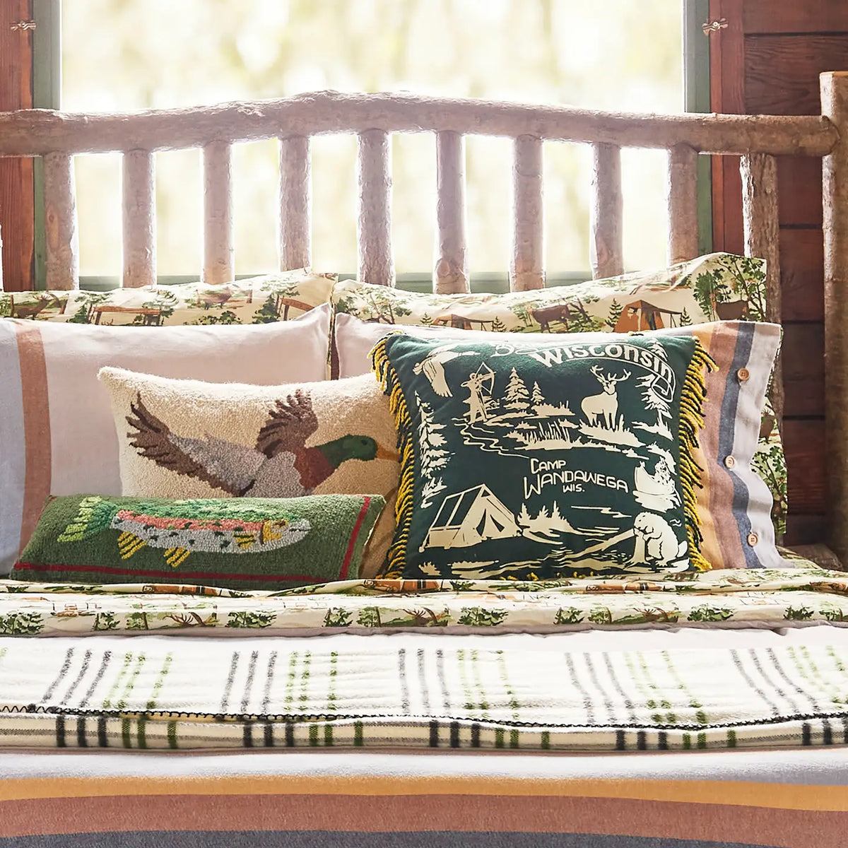 CAMP WANDAWEGA TROUT PILLOW