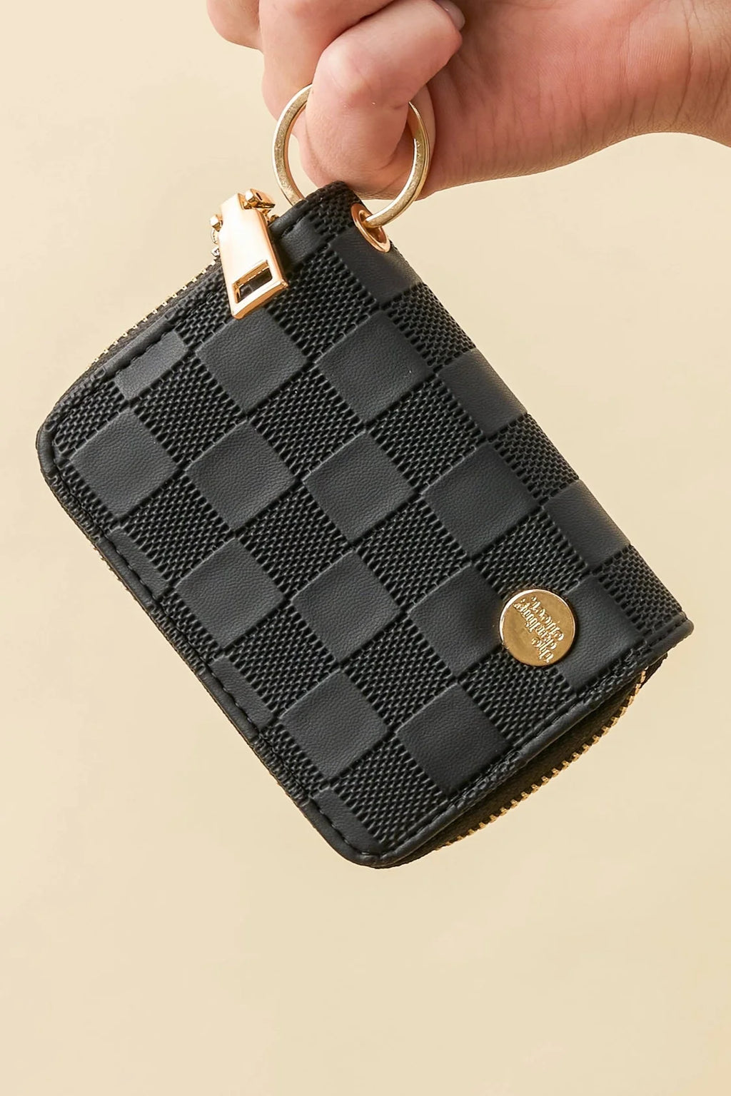 URBAN CHECK PLEATHER WALLET
