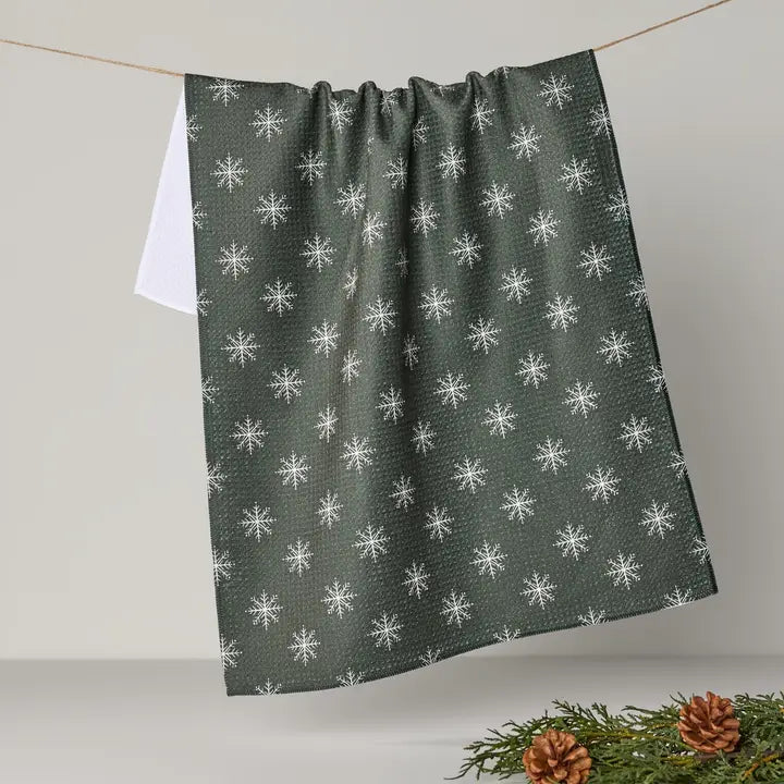 GEOMETRY TEA TOWEL - SNOWY