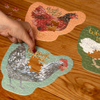 CHICKEN MEADOWS - 100 PIECE MINI JIGSAW PUZZLES - SET OF 3