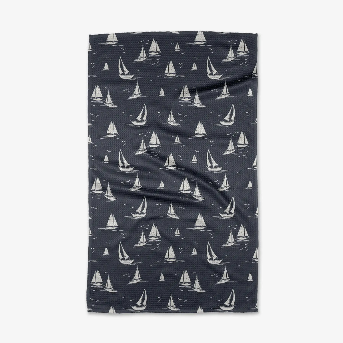 GEOMETRY TEA TOWEL - NAVY RACE DAY