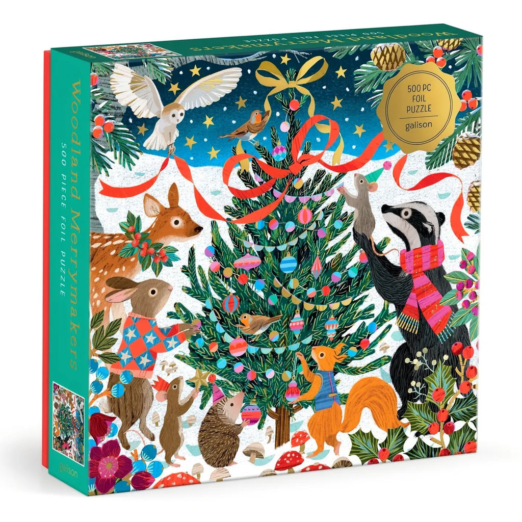 VICTORIA BALL WOODLAND MERRYMAKERS 500 PIECE FOIL PUZZLE