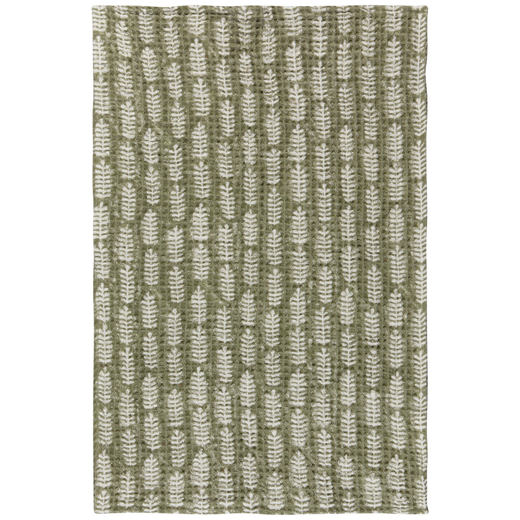 FERN BLOCK PRINT DISHTOWEL
