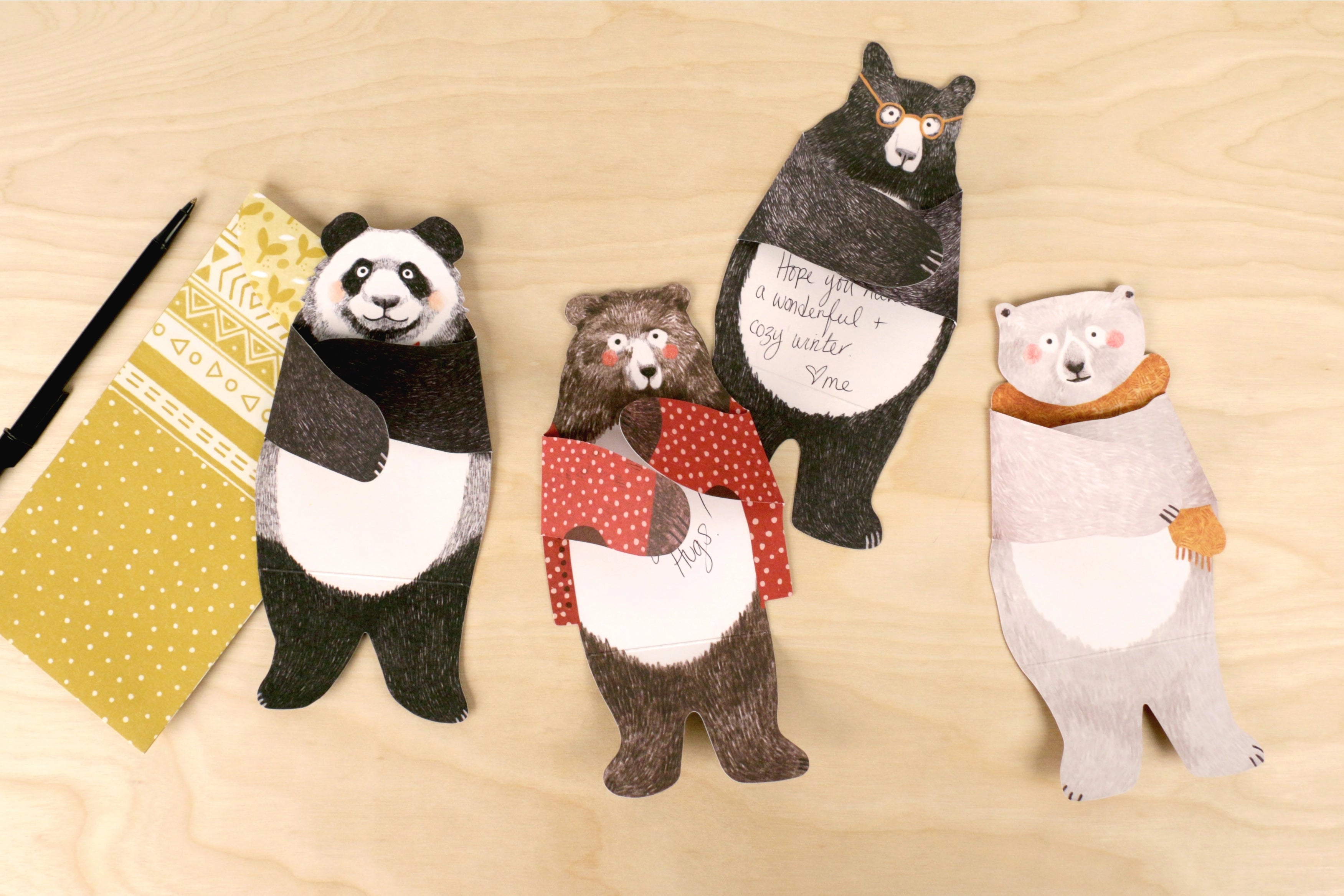 BEAR HUGS NOTECARDS