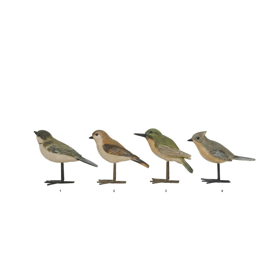 BIRD WITH METAL FEET