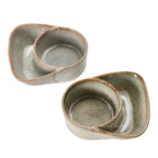 STONEWARE CRACKER AND SOUP BOWL