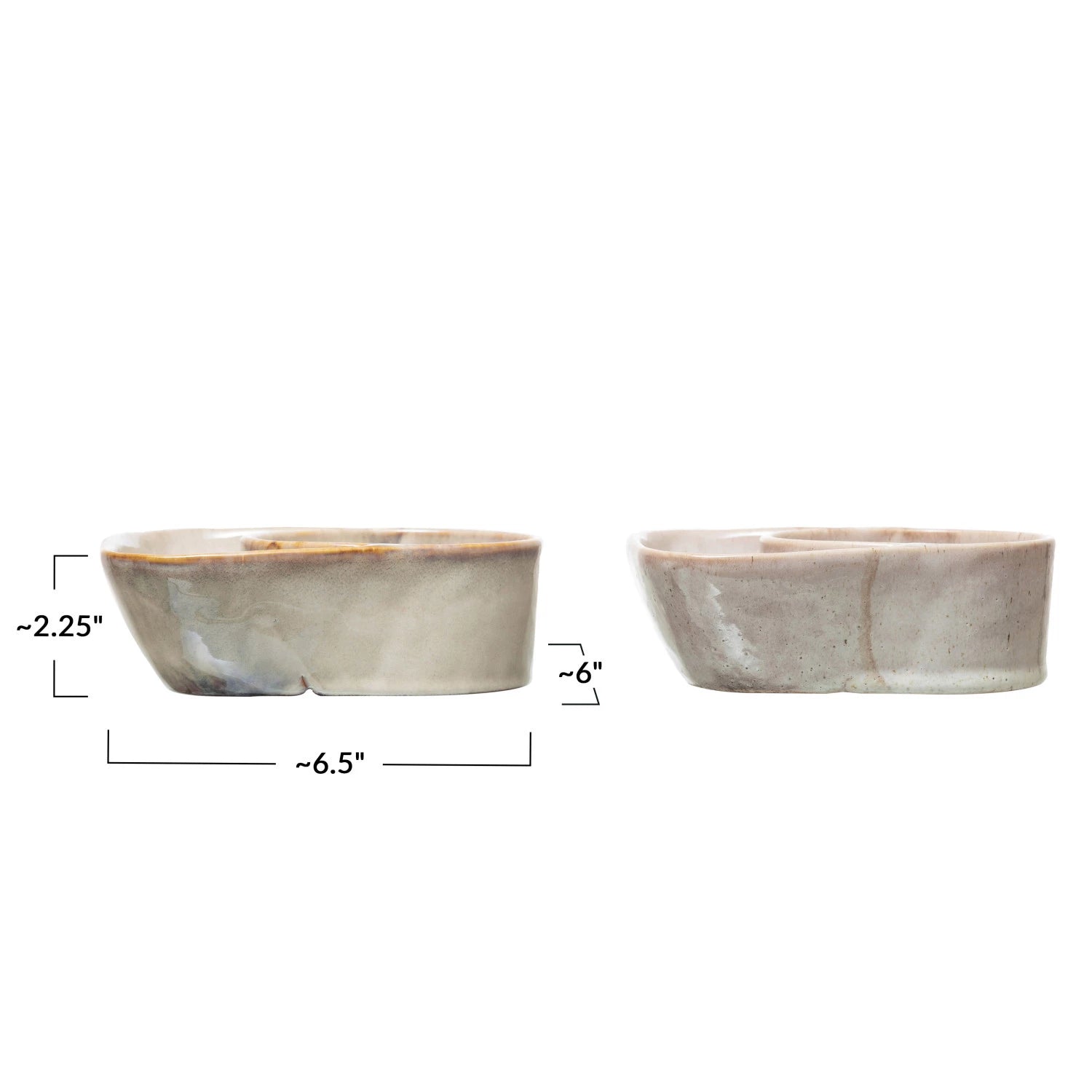 STONEWARE CRACKER AND SOUP BOWL
