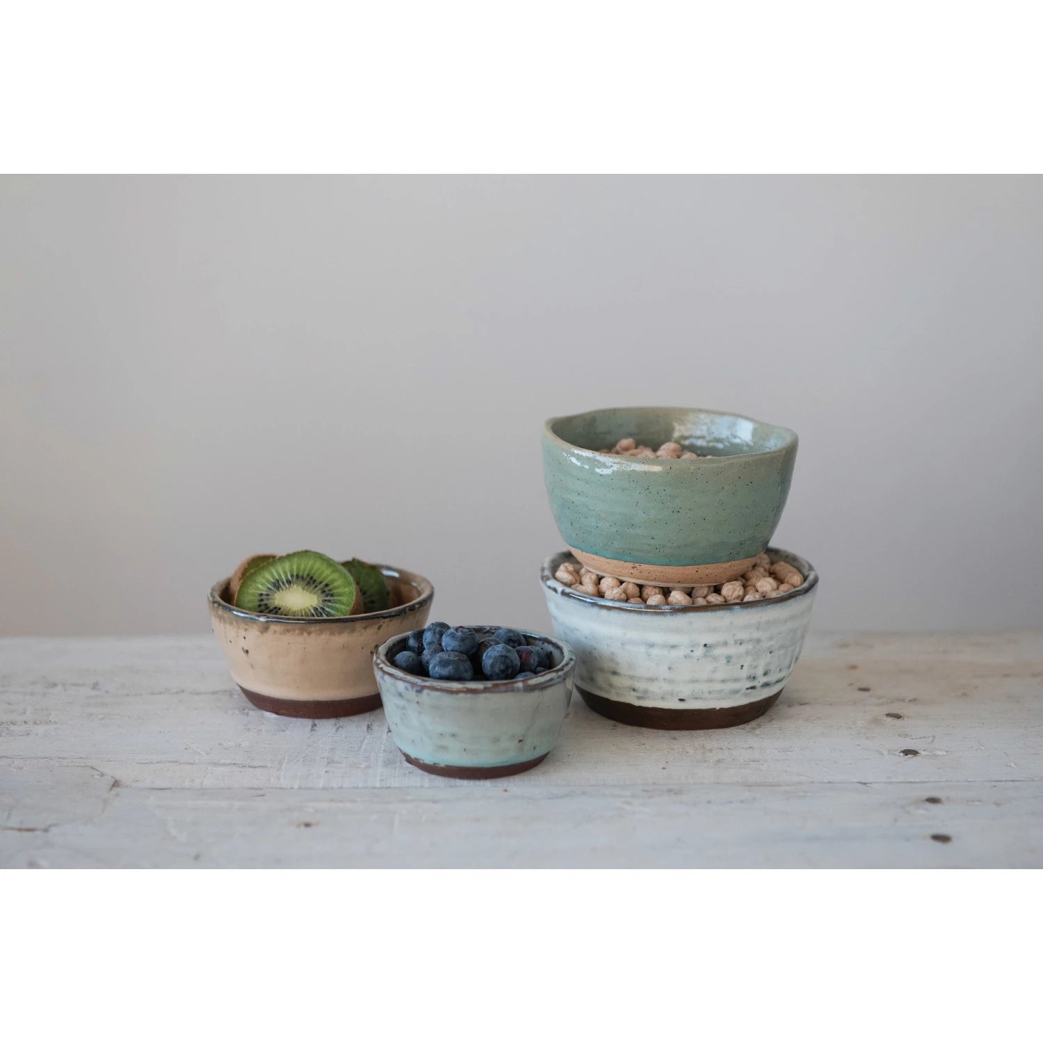 REACTIVE GLAZE STONEWARE BOWL SET