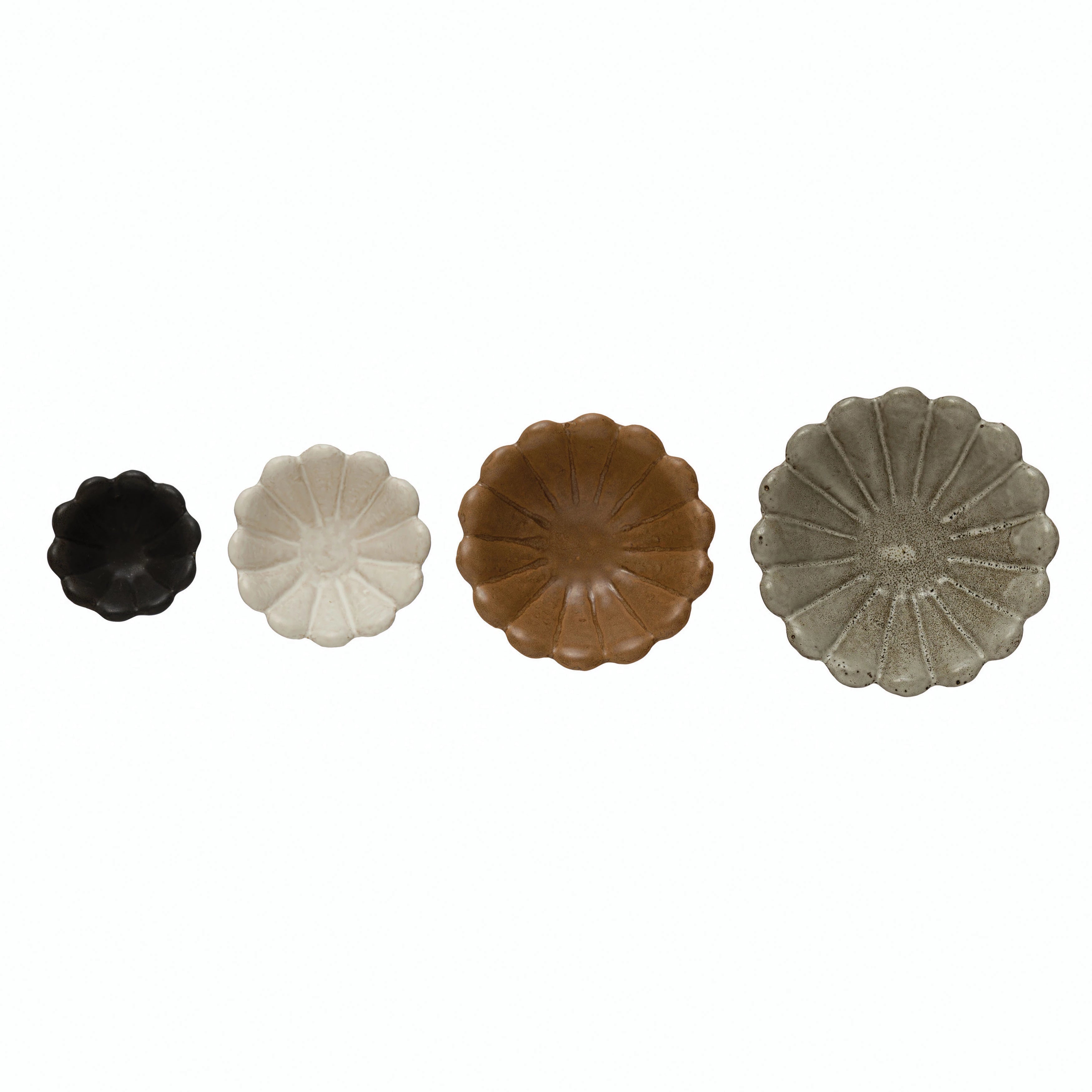 STONEWARE FLOWER BOWL SET