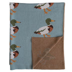 COTTON KNIT BABY BLANKET - DUCKS
