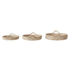 WOVEN LEAF TRAY BASKETS