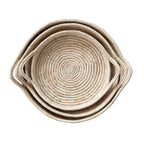 WOVEN LEAF TRAY BASKETS