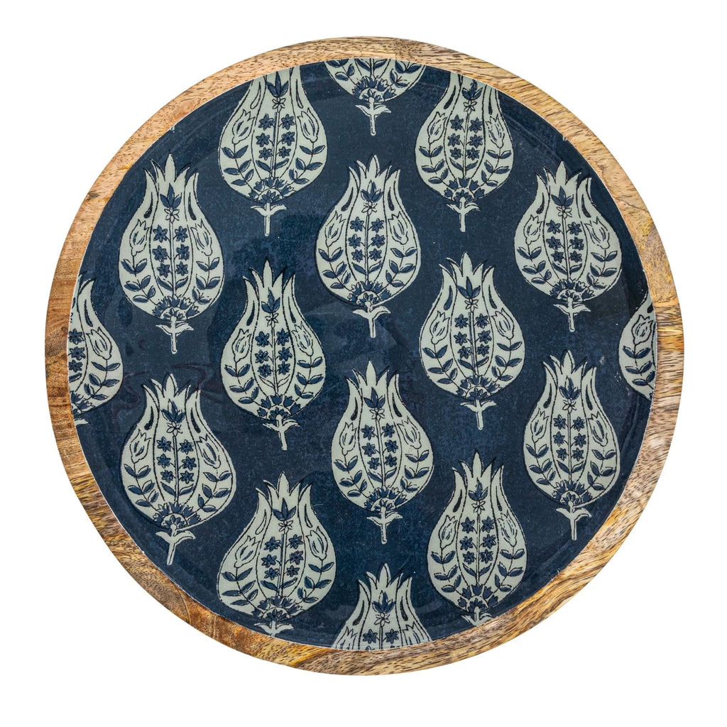 ENAMELED MANGO WOOD TRAYS