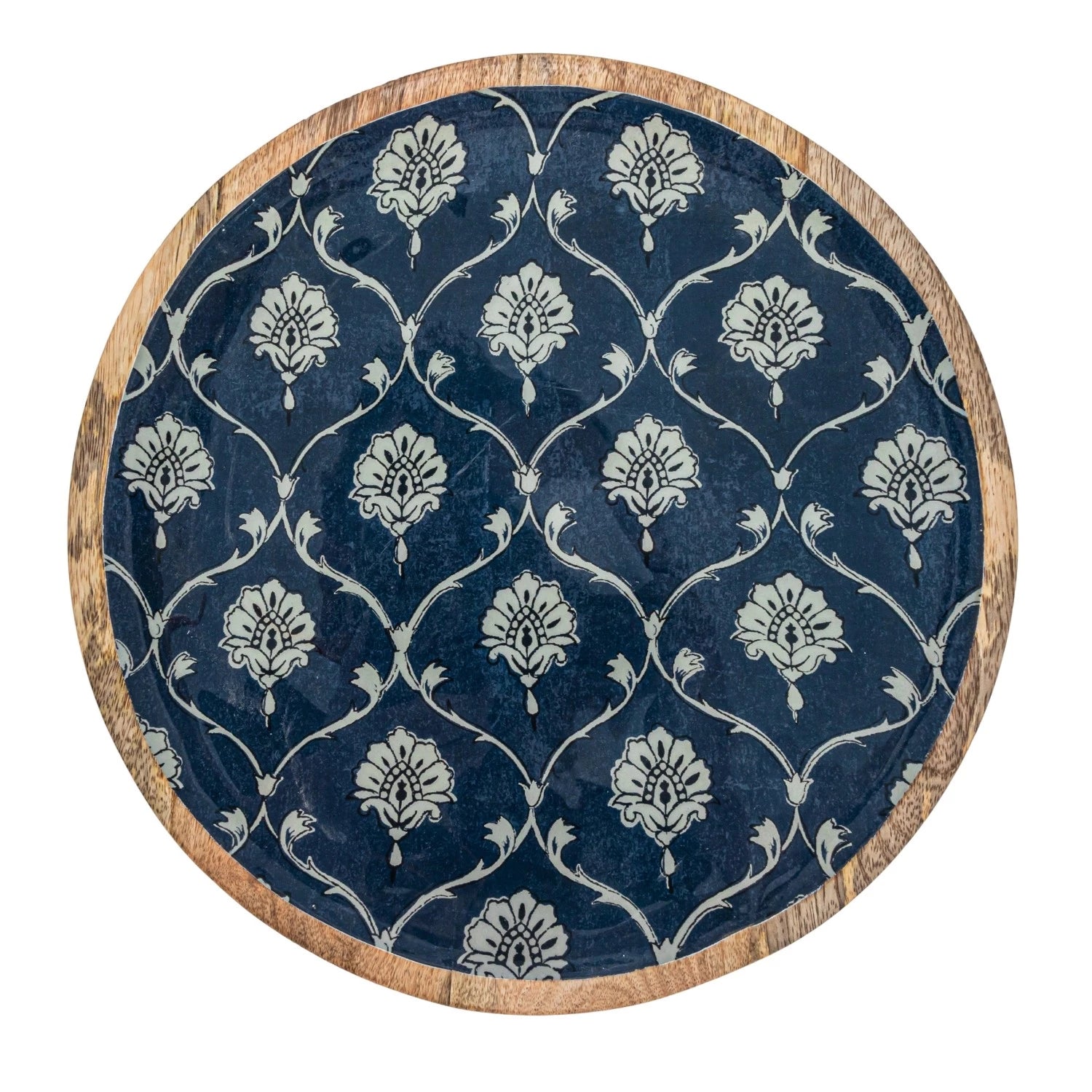 ENAMELED MANGO WOOD TRAYS