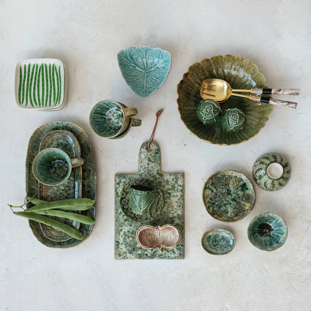 REACTIVE CRACKLE GLAZE STONEWARE BOWL