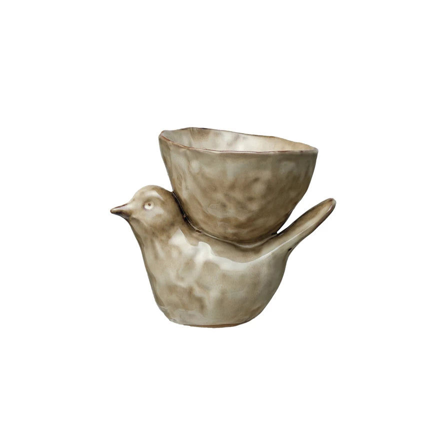BIRD STONEWARE DISH