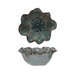 RUFFLED STONEWARE BOWL
