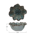 RUFFLED STONEWARE BOWL