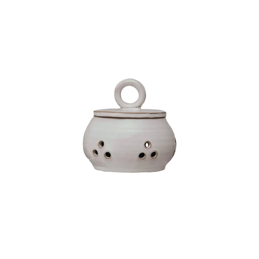 STONEWARE GARLIC ONION KEEPER