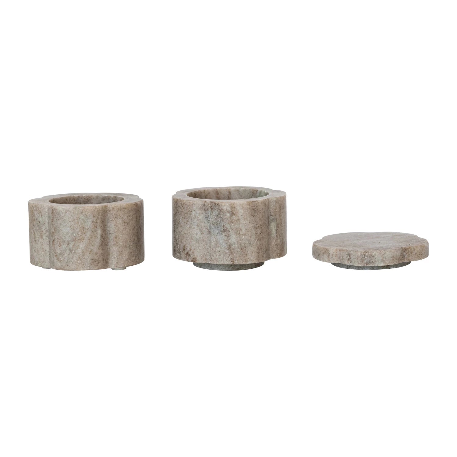 MARBLE SCALLOPED PINCH POTS