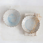 STONEWARE FLOWER SHAPED BOWL
