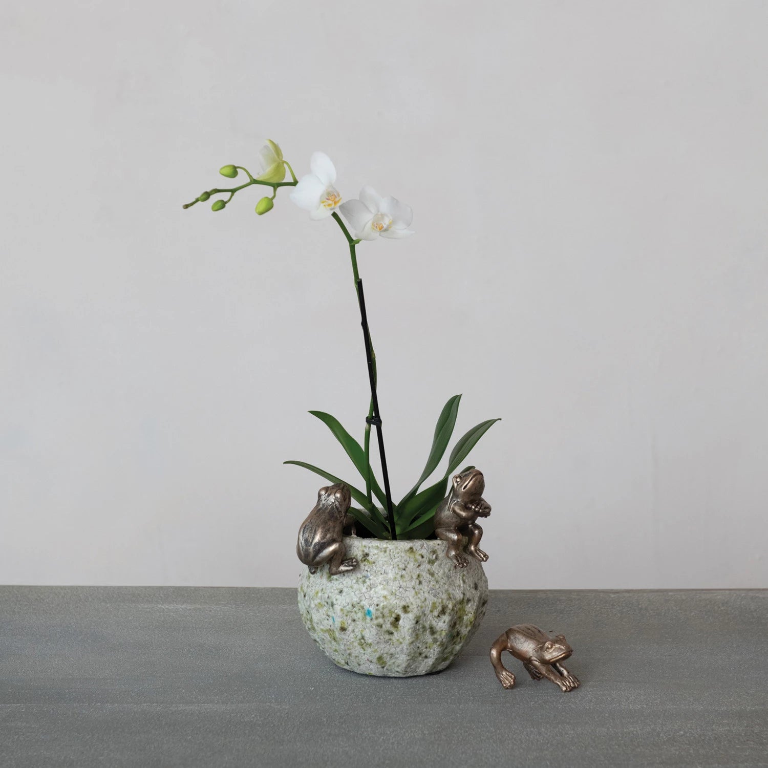 RESIN FROG POT HANGER