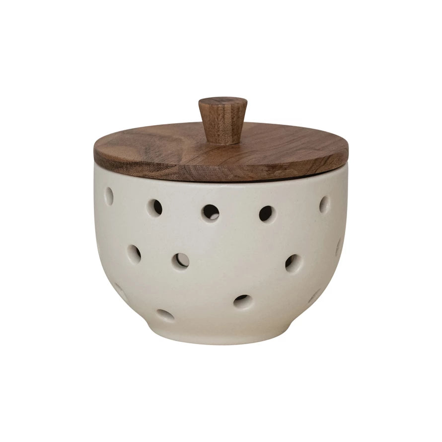 STONEWARE GARLIC/ONION KEEPER