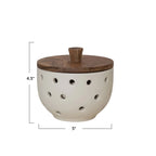 STONEWARE GARLIC/ONION KEEPER